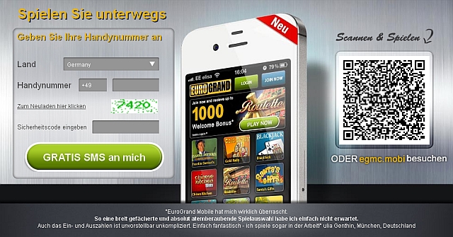 Eurogrand mobile casino