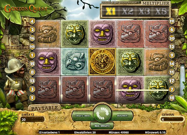 Gonzos Quest gratis spielen