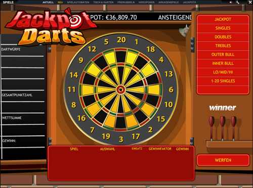 jackpot darts im winner casino spielen