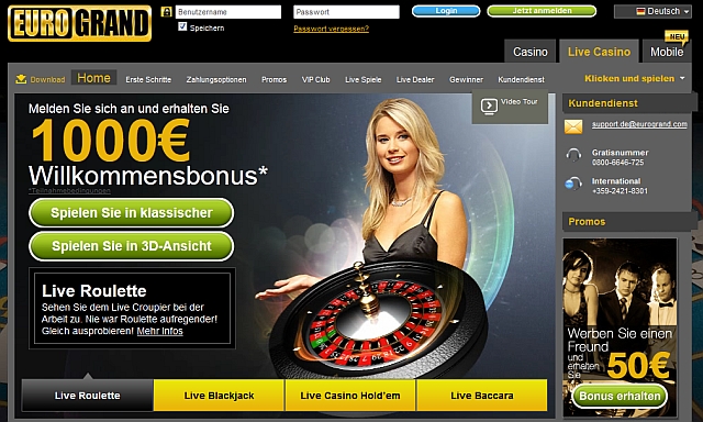 Live spielen bei Eurogrand