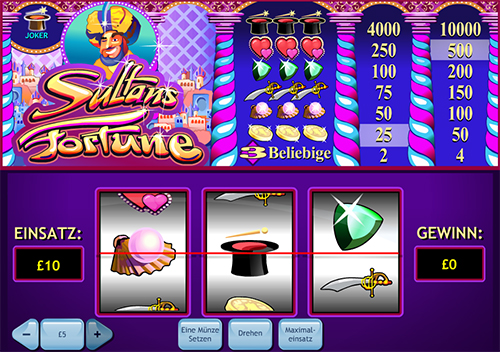 sultans fortune slot im william hill online casino