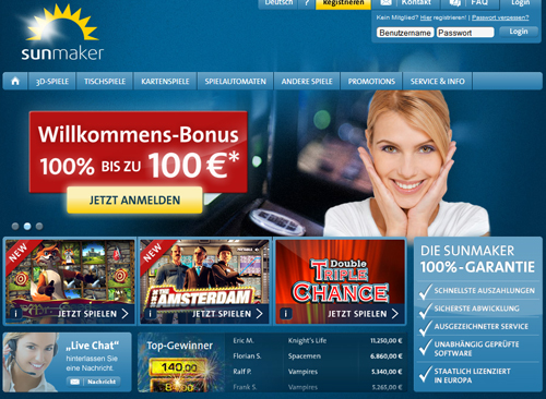 sunmaker casino mit tollen bonus angeboten