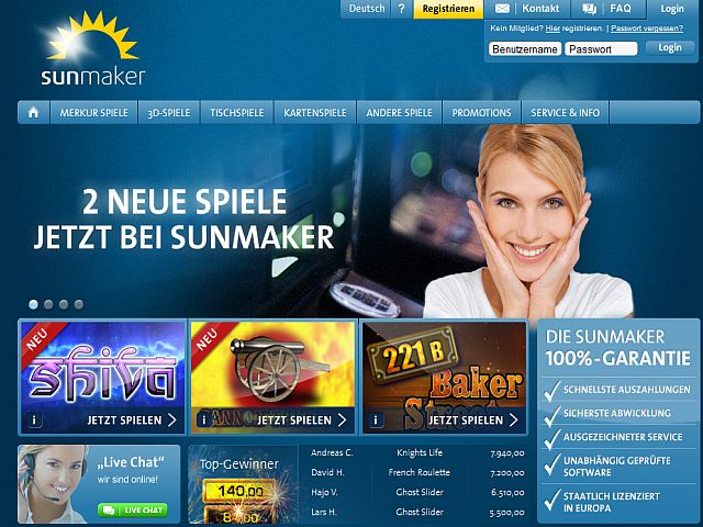 Sunmaker neue Spiele